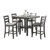 5 Piece Counter Height Dining Set in Grey B01682319