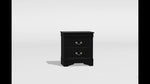 ZUN 1pc Nightstand Black Louis Philippe Solid wood English Dovetail Construction Antique Nickle Hanging HS11CM7966BK-N-ID-AHD