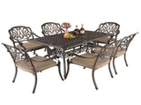 59in Desktop Mosaic Garden Cast Aluminum Table Bronze 22876507