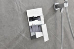 ZUN Shower Set System Bathroom Luxury Rain Mixer Shower Combo Set Wall Mounted Rainfall Shower Head W92864179