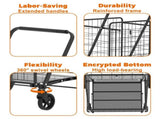 Extra Large Shopping Cart,Grocery Cart on Wheels, Foldable Utility Shopping Carts with Double Basket 06936271