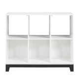 White Finish 6-Shelf Bookcase Wooden Furniture 1pc B011P255288