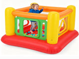 3-in-1 Inflatable Bounce House, Thick PVC Kids Jumping Castle with Visible Wall, Indoor Outdoor Blow 85141553