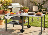 Outdoor Kitchen Cart Foldable Outdoor Prep Station Portable BBQ Cart Grill Cart with Foldable Top N719P407403E