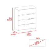 ZUN California Drawer Dresser, Four Spacious Drawers, Superior Top B128P148891