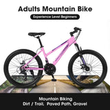 ZUN S26103 26 inch Mountain Bike for Teenagers Girls Women, Shimano 21 Speeds with Dual Disc Brakes and W1856107373