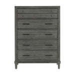 ZUN Modern Transitional Style Bedroom Furniture 1pc Chest of 5 Drawers Gray Finish B011P154899