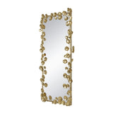 61" x 31" Full Length Mirror with Golden Leaf Accents, Floor Miiror for Living Room Bedroom W2078135189