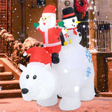 6ft Animated Inflatable Polar Bear - Head Shaking Design, 5 LED Lights, Multi-Color Christmas 37724994