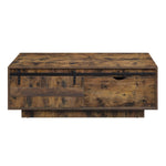 ZUN ACME Bellarosa COFFEE TABLE Rustic Oak Finish LV01442