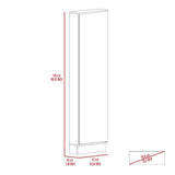 Black Wengue Rectangle Tall Shoe Cabinet with Mirror B06280407