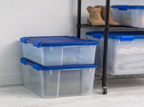 46 Qt. Plastic Storage Bins with Sealed Lids, Clear Gasket Box, Airtight Containers 29170649