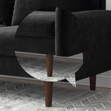 56.3" Velvet Round Arm Apartment Loveseat 07716609