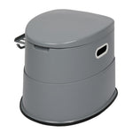 ZUN Portable Toilet with Non-slip Mat Grey 56598783