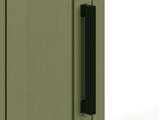 14 inch Chairside Table, No Assembly Required, Sage Green and Fruitwood Finish B108P160215