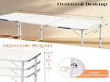 180 x 60 x 70cm Home Use Aluminum Alloy Folding Table White 06663117