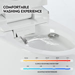 ZUN Luxury Smart Toilet with Dryer and warm water, Elongated Bidet Toilet with Heated Seat, with Remote 32601165