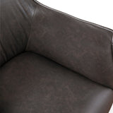 Luxury Furniture 1pc Accent Chair Brown Premium Faux Leather Upholstery Black Finish Metal Legs B011P256313
