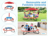 Kids Picnic Table Outdoor Activity Table With Umbrella 35722284