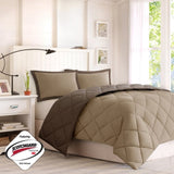 King 3M Scotchgard Diamond Quilting Reversible Down Alternative Comforter Set B03595020