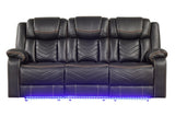 Challenger Modern Contemporary LED Power Recliner Sofa including cup holders made with wood and B009P294750