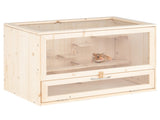 Fir Wood Hamster Cage with Flip Roof, Multi-Ladder Activity Areas for Guinea Pigs Hedgehogs 89026403