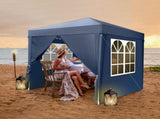 2 x 2m Two Doors & Two Windows Practical Waterproof Right-Angle Folding Tent Blue 50301898