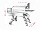 8-in-1 Wood Pellet Grill Smoker, 575 Sq In Cook Area Electric BBQ Grill & Smoker with LCD Screen 72740620
