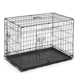 ZUN 30" Pet Kennel Cat Dog Folding Steel Crate Animal Playpen Wire Metal 42770875