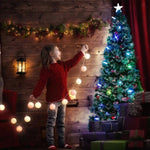 ZUN 6.5ft Pre-Lit Fiber Optical Christmas Tree with Colorful Lights and 260 Branch Tips 67750212