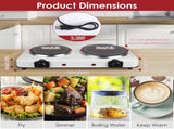 Portable Infrared Dual Hot Plate - 2 Burners for Simultaneous Cooking, 302-1022 Stepless Temp, 29029564