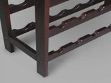 Solid Wood 18-Bottle Freestanding Wine Rack with Tabletop and Tray 88515684
