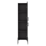 ZUN Linen Cabinet 70.8" H, with 1 Door and 4 Shelves, Matt Gray B097P250889