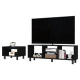 ZUN Hoven 2 Piece Living Room Set with TV Rack and Coffee Table B128P176174