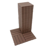 Plastic Interlocking Deck Tiles,44 Pack Patio Deck Tiles,12"x12" Square Waterproof Outdoor All W206P151693