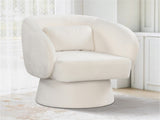 360&deg Swivel Barrel Chair - Plush UpholsteryLumbar Pillow, 400lbs Capacity, Beige 42001744