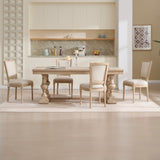 French Country Dining Chairs Set of 2, Upholstered Chairs with T-shaped Back, Wire drawing and W3426P324548