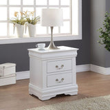White 2-drawer Nightstand B062P189239