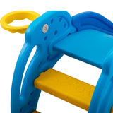 ZUN 3 in 1 Kids Climber and Slide, Toddler Play Set with Basketball Hoop and Ball, Indoor Outdoor W2181P154974