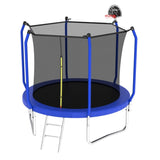 10FT Trampoline with Basketball Hoop, ASTM Approved Reinforced Type Outdoor Trampoline with K1163P147143