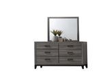 Sierra Contemporary Style 6-Drawer Dresser Made with Wood in Gray 808857665805