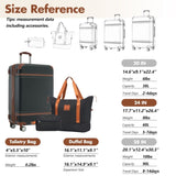 Hardshell Luggage Sets with Bags Lightweight Suitcase Double Spinner Wheels with TSA Lock ,Single N732P193484B