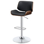 ZUN Black and Chrome Adjustable Bar Stool B062P153495