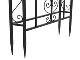 134*59*213cm Double Layer Iron Art Arc Top Iron Arch Black 57071118
