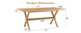 71 * 35.4 inch wood MDF splicing desktop, light wood MDF splicing desktop, wood sprayed metal W1151P434795