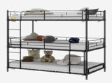 Heavy-duty triple frame bed with built-in ladder and full-length railing, floor safe for W1935P330699