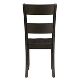Distressed Walnut Ladder Back Side Chairs B062P182729