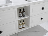 96" Wall Hung Bathroom Vanity Cabinet Fits Double Sinks, Cabinet Only W2287P265094