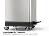 Brushed Nickel 14 Gallons Pedal Trash Can with Soft Close Lid, Removable Inner Bucket & Detachable 94630588