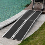 10' Threshold Ramp,Portable Wheelchair Ramp,Carpeted Foldable Handicap Ramp, 06003975